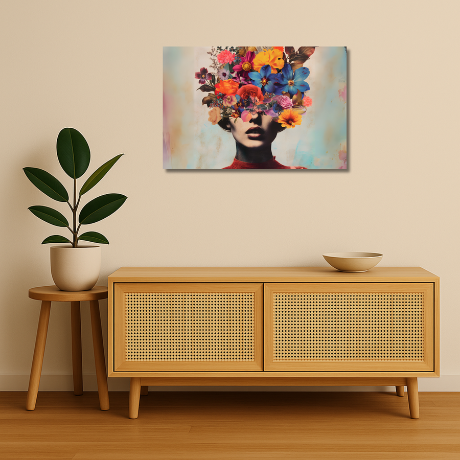 Floral Metal Poster - MindBloom | Aesthetic Wall Art India