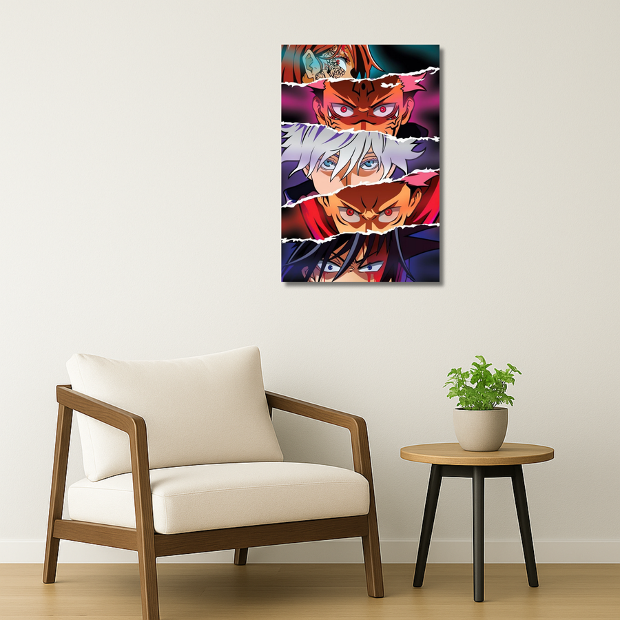 Jujutsu Kaisen Metal Poster - Cursed Focus | Anime Wall Art India