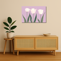 Floral Metal Poster - Tulip Trio | Aesthetic Wall Art India