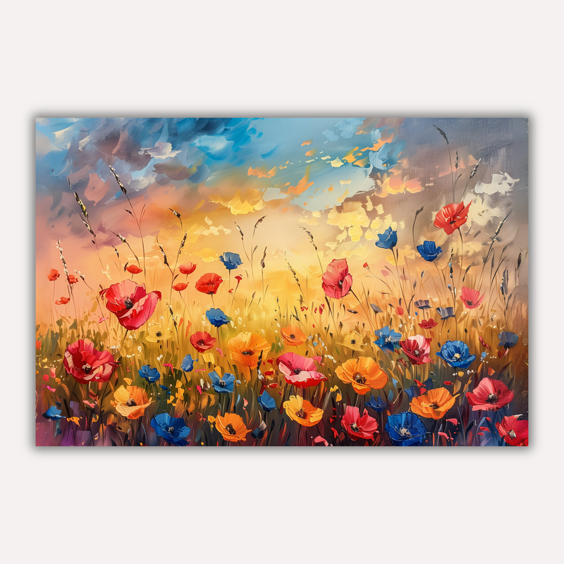 Floral Metal Poster - Solara | Aesthetic Wall Art India