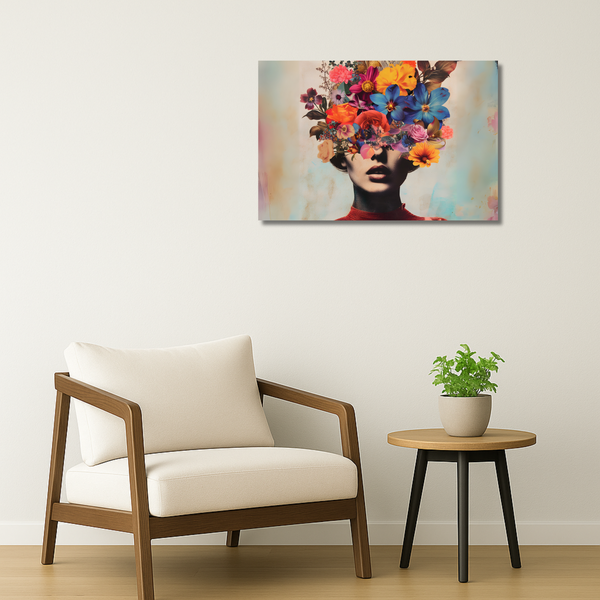 Floral Metal Poster - MindBloom | Aesthetic Wall Art India