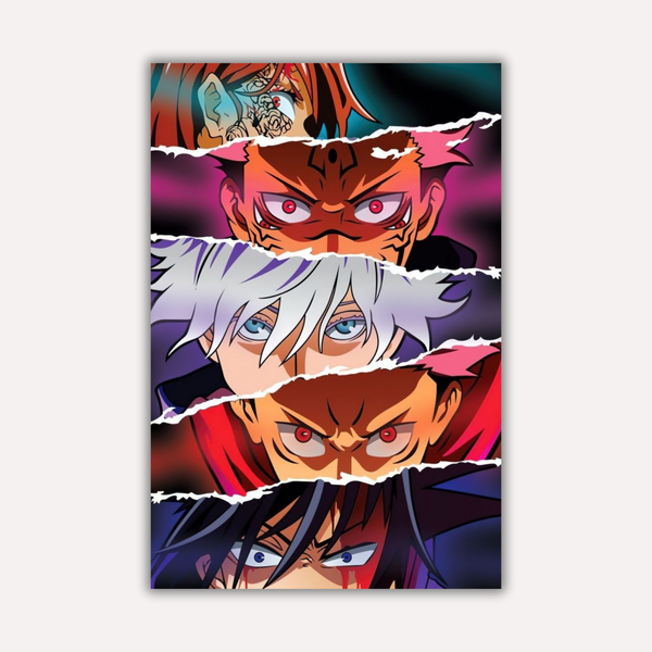 Jujutsu Kaisen Metal Poster - Cursed Focus | Anime Wall Art India