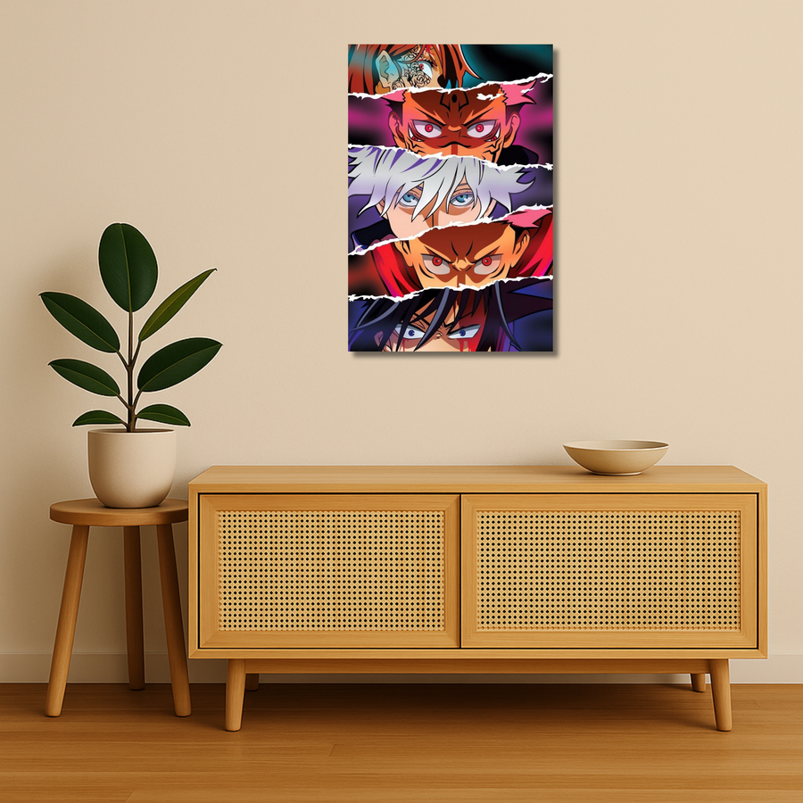 Jujutsu Kaisen Metal Poster - Cursed Focus | Anime Wall Art India