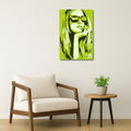 Pop Art Metal Poster - Lime Muse | Aesthetic Wall Art India