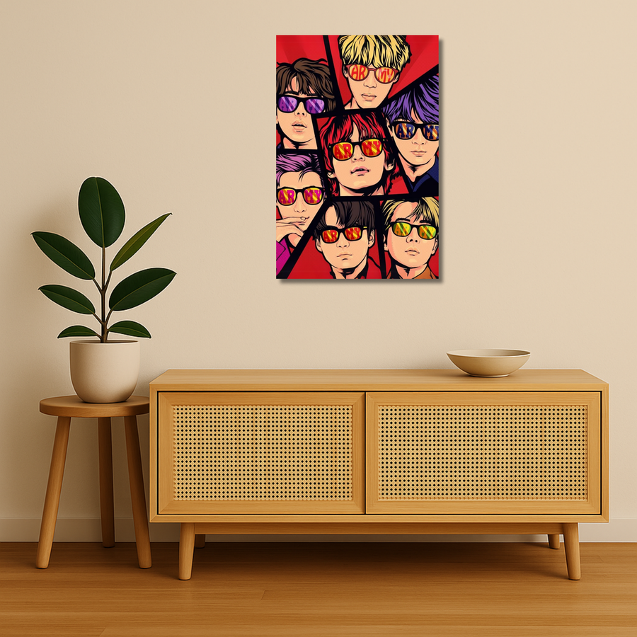 K-Pop Metal Poster - 7Lights | Music Wall Art India