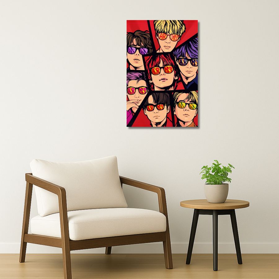 K-Pop Metal Poster - 7Lights | Music Wall Art India