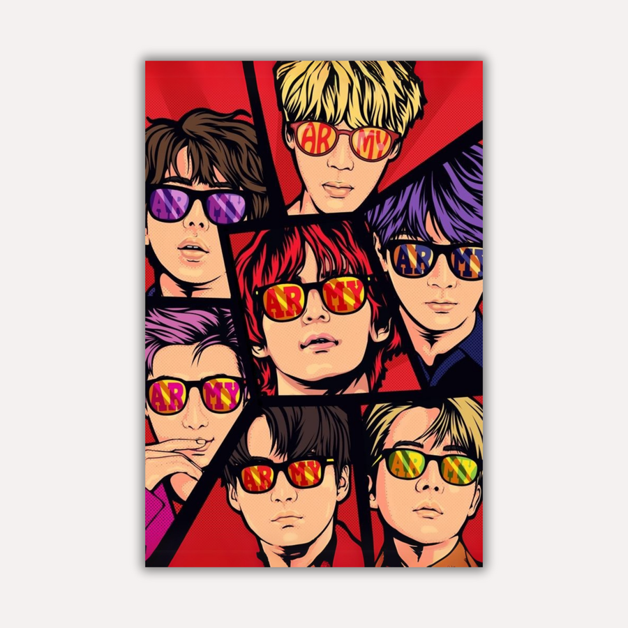 K-Pop Metal Poster - 7Lights | Music Wall Art India