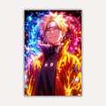 Naruto Metal Poster - Kurama Cloak Wall Decor | Anime Wall Art India