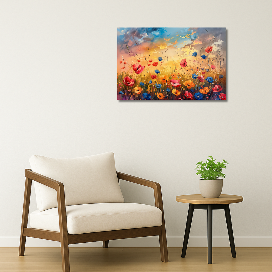 Floral Metal Poster - Solara | Aesthetic Wall Art India