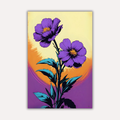 Floral Metal Poster - Violet Blaze | Aesthetic Wall Art India