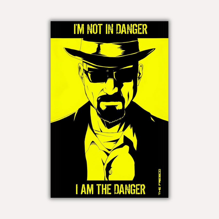 Breaking Bad Metal Poster - Danger Mode | TV Series Wall Art India