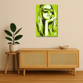 Pop Art Metal Poster - Lime Muse | Aesthetic Wall Art India