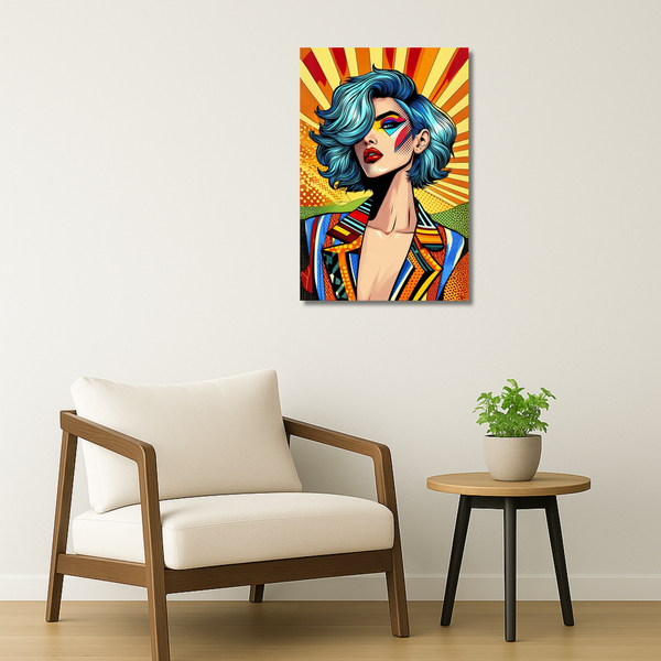 Pop Art Metal Poster - TheSunburst | Aesthetic Wall Art India