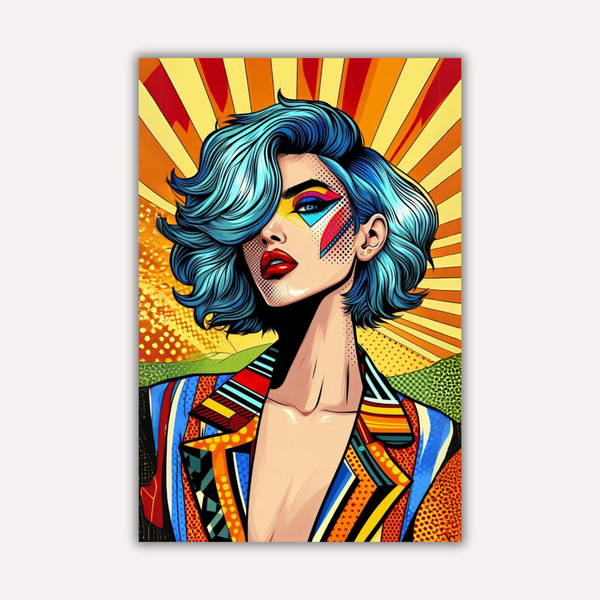 Pop Art Metal Poster - TheSunburst | Aesthetic Wall Art India