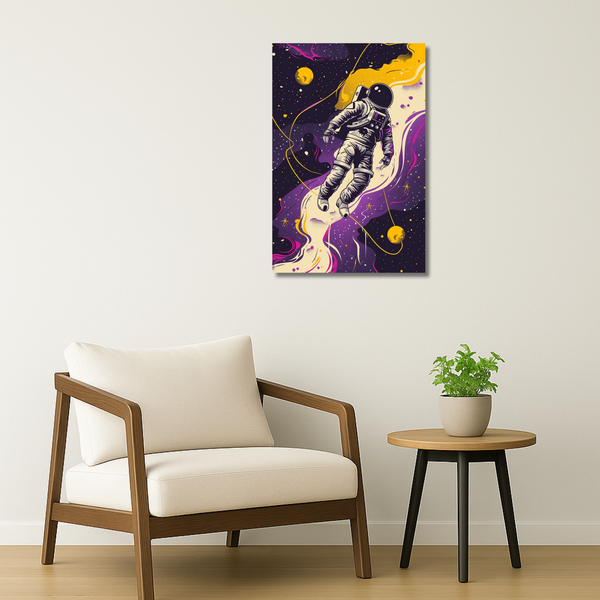 Celestial Metal Poster - MoonWave | Aesthetic Wall Art India