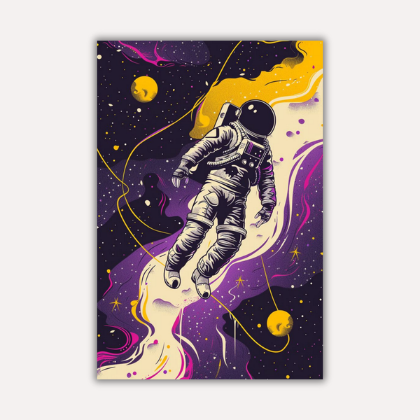 Celestial Metal Poster - MoonWave | Aesthetic Wall Art India