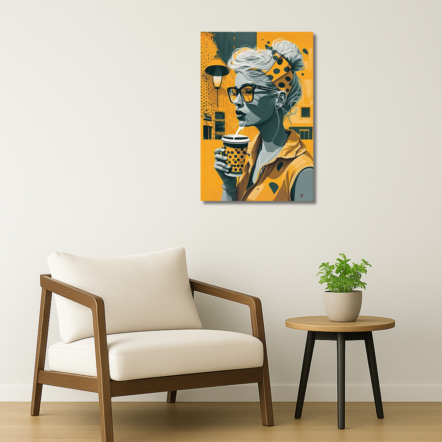 Pop Art Metal Poster - DotLatte | Aesthetic Wall Art India