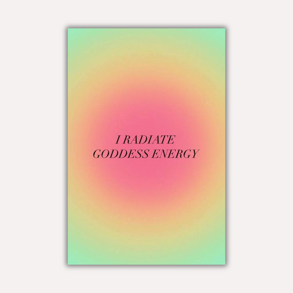 Affirmations Metal Poster - Goddess | Motivational Wall Art India