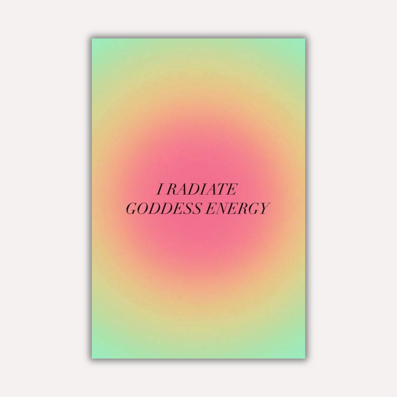 Affirmations Metal Poster - Goddess | Motivational Wall Art India
