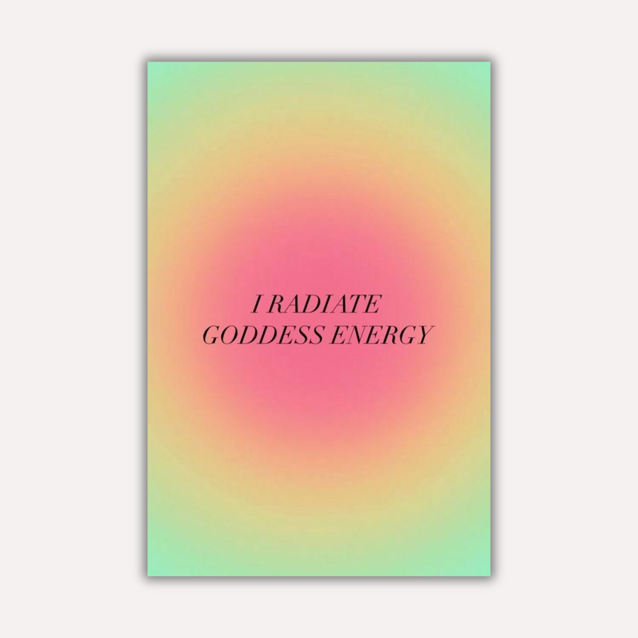 Affirmations Metal Poster - Goddess | Motivational Wall Art India