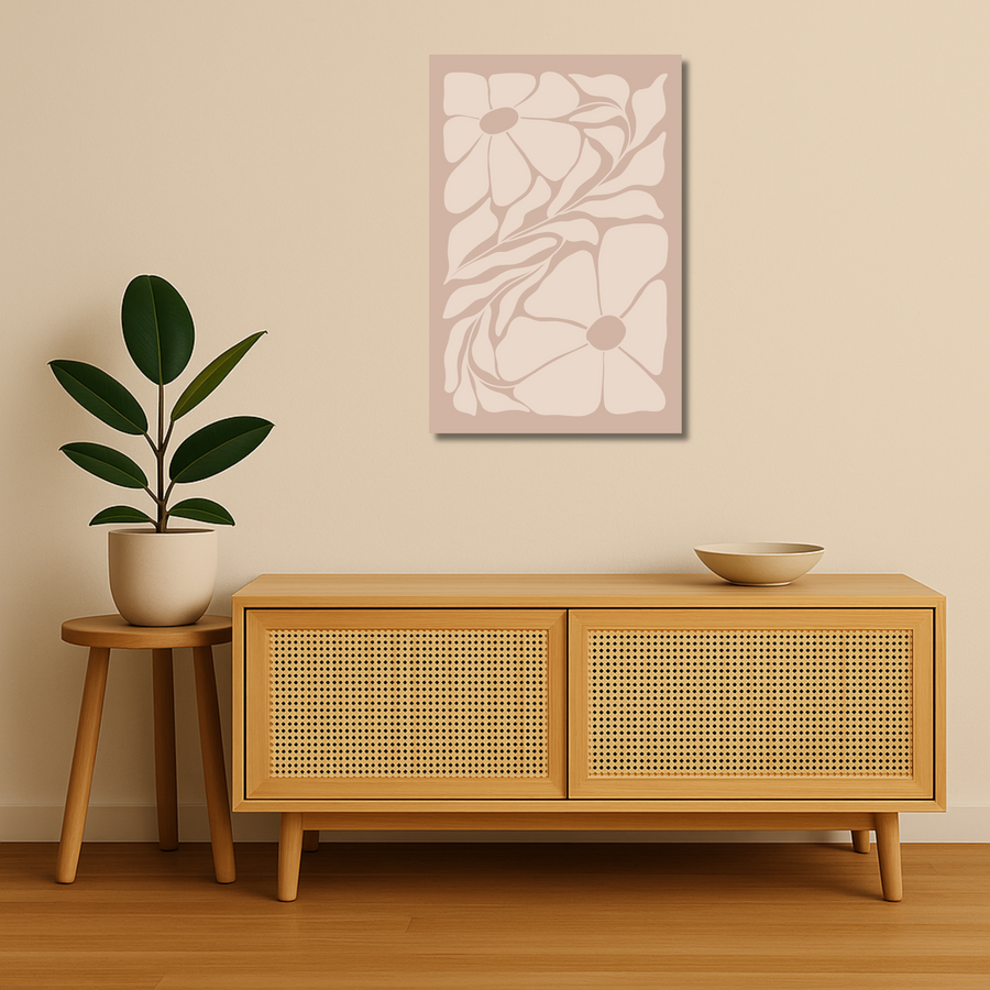 Floral Metal Poster - PetalSands | Aesthetic Wall Art India