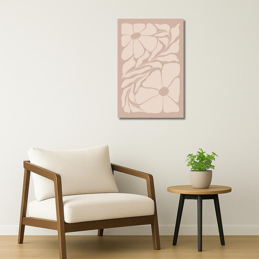 Floral Metal Poster - PetalSands | Aesthetic Wall Art India