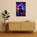 Cyberpunk Metal Poster - NeonSaint | Aesthetic Wall Art India