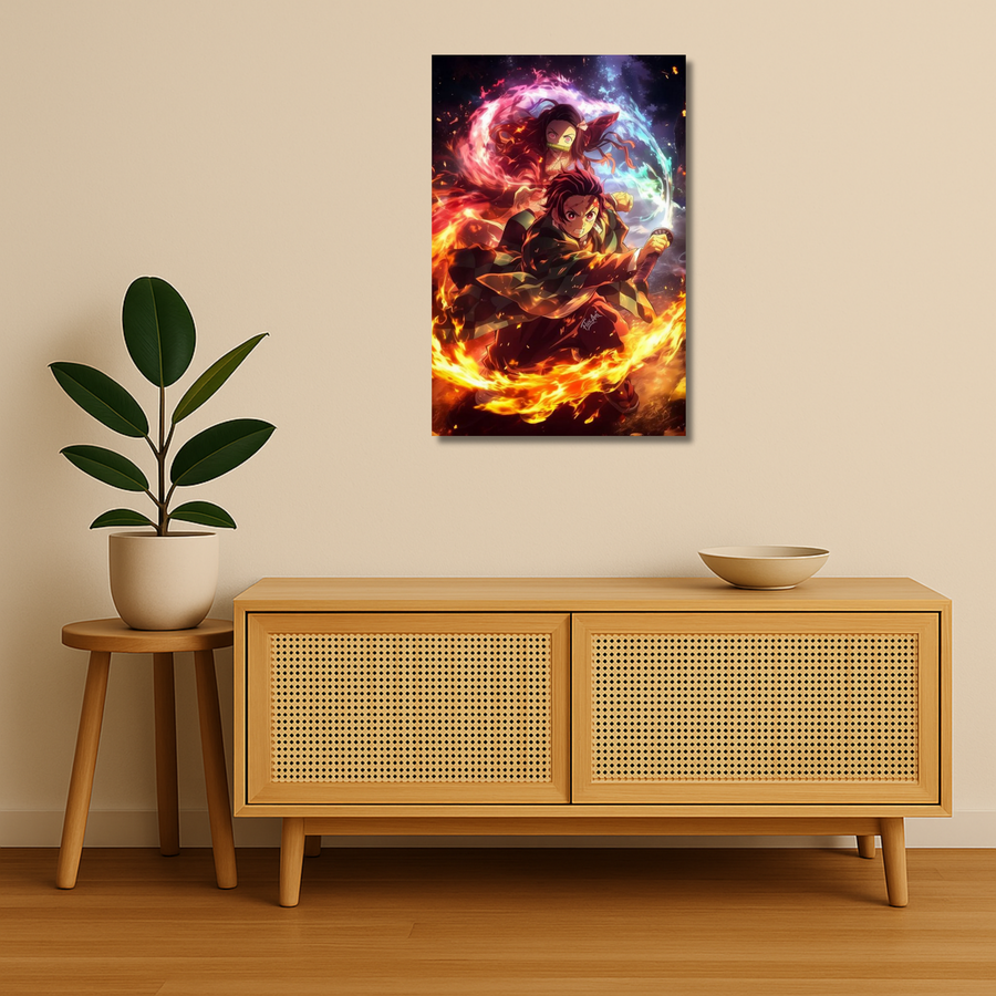 Demon Slayer Metal Poster - Breathbound | Anime Wall Art India
