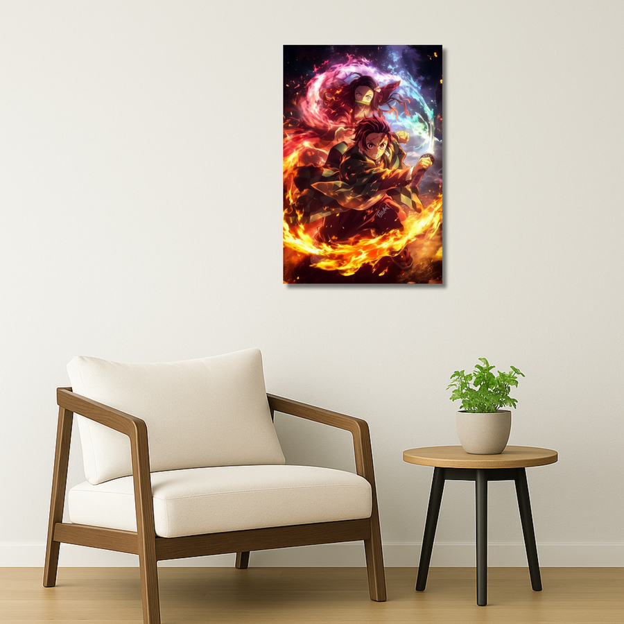 Demon Slayer Metal Poster - Breathbound | Anime Wall Art India
