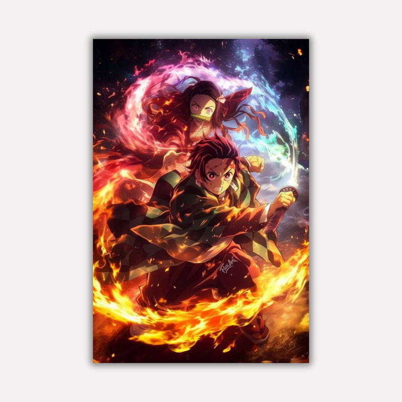 Demon Slayer Metal Poster - Breathbound | Anime Wall Art India
