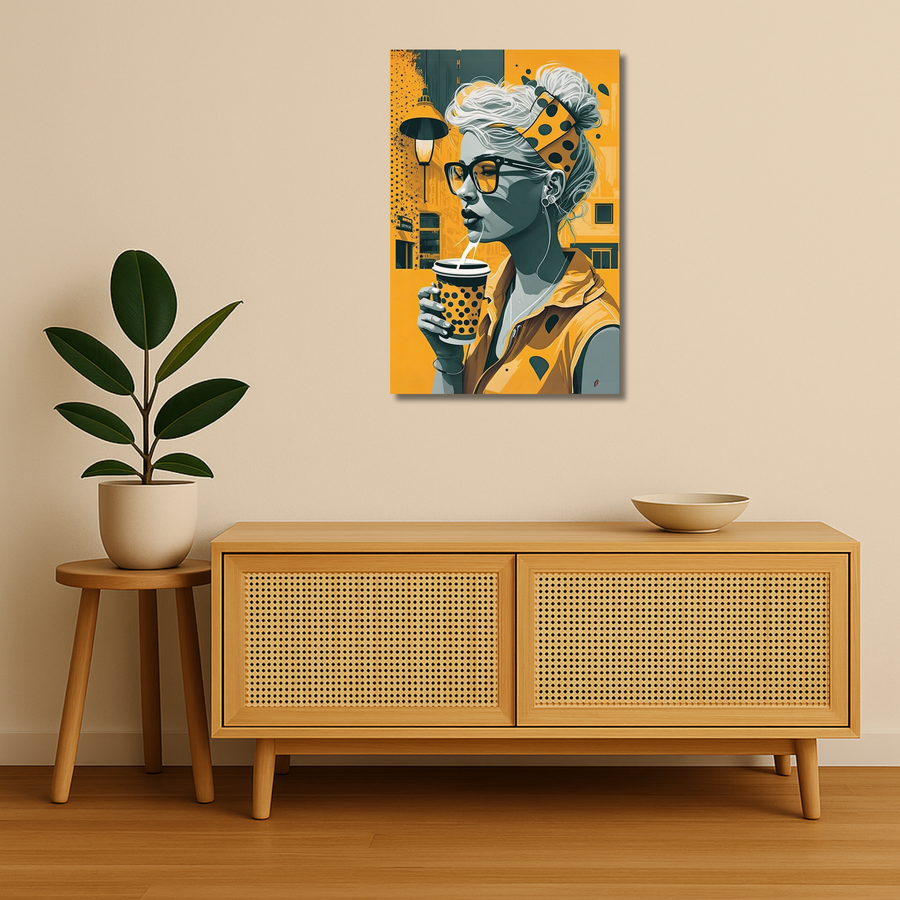 Pop Art Metal Poster - DotLatte | Aesthetic Wall Art India
