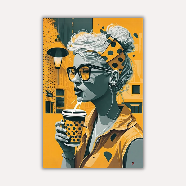 Pop Art Metal Poster - DotLatte | Aesthetic Wall Art India