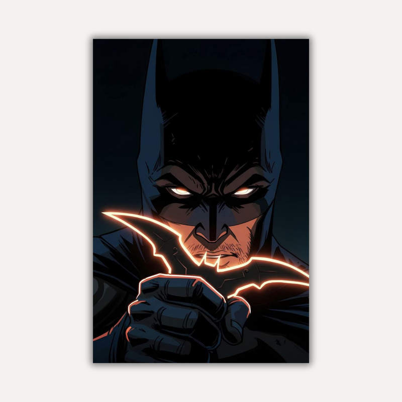DC Comics Metal Poster - Dark Precision | Superhero Wall Art India