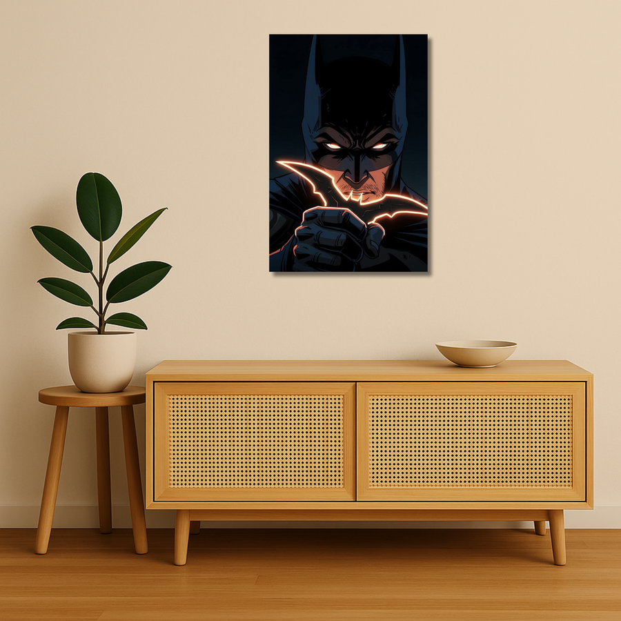 DC Comics Metal Poster - Dark Precision | Superhero Wall Art India