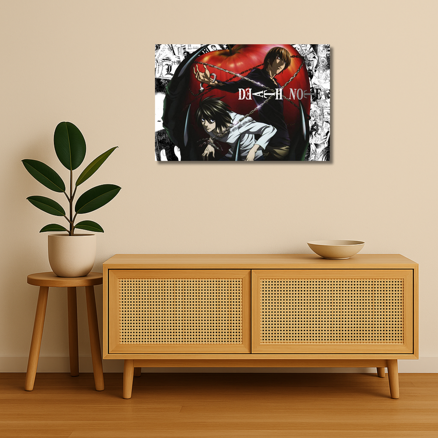 Death Note Metal Poster - Justice Duel | Anime Wall Art India