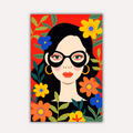 Floral Metal Poster - FloraMuse | Aesthetic Wall Art India