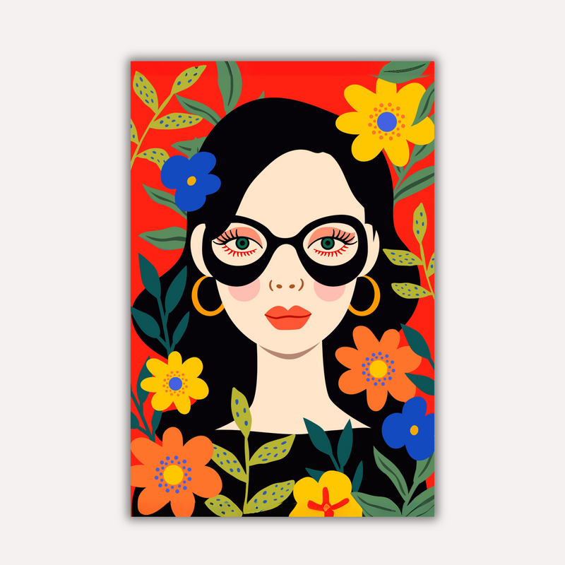 Floral Metal Poster - FloraMuse | Aesthetic Wall Art India