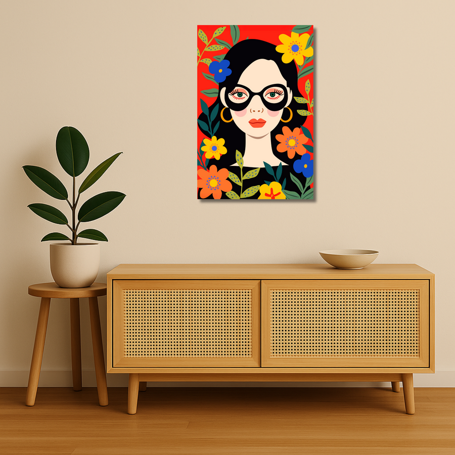 Floral Metal Poster - FloraMuse | Aesthetic Wall Art India