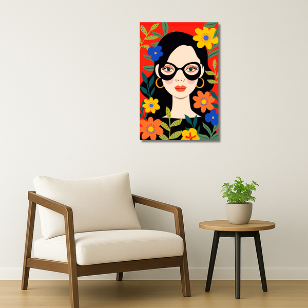 Floral Metal Poster - FloraMuse | Aesthetic Wall Art India