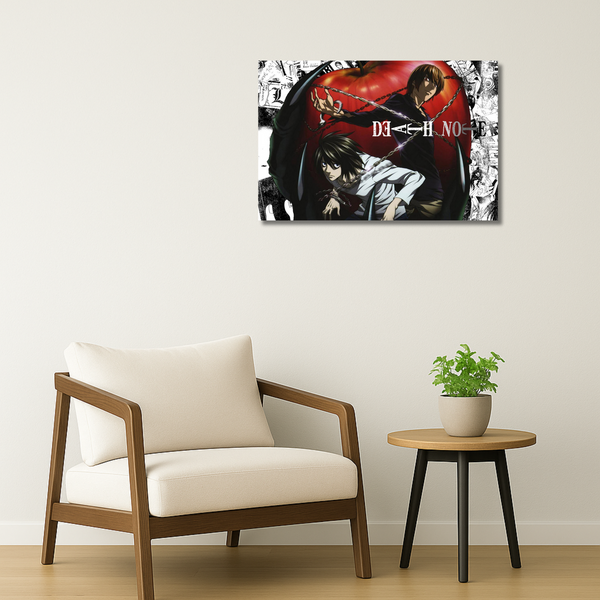 Death Note Metal Poster - Justice Duel | Anime Wall Art India