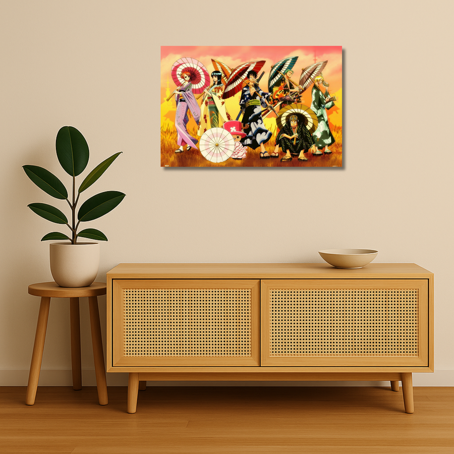 One Piece Metal Poster - Wano Wave | Anime Wall Art India