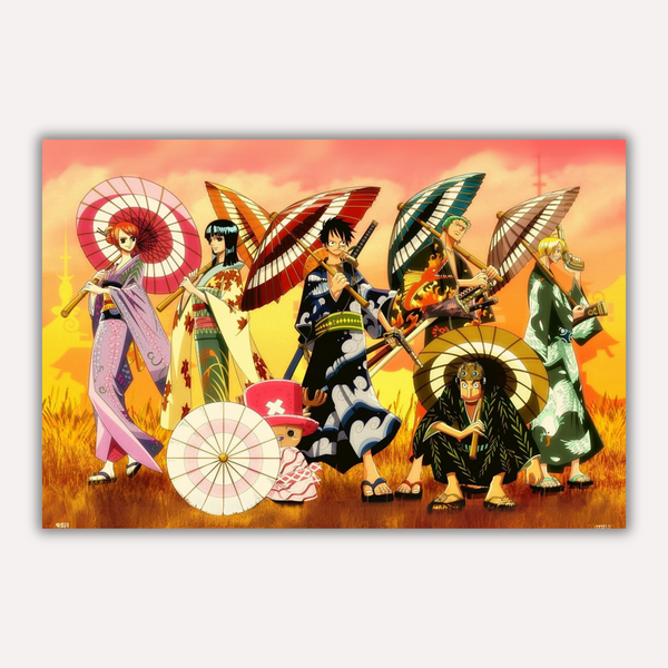 One Piece Metal Poster - Wano Wave | Anime Wall Art India