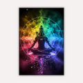 Mahadev Shiva Metal Poster - Shiva: The Rainbow Chakrascape | Spiritual Wall Art India