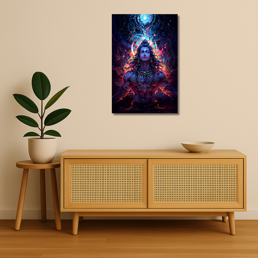 Indian Gods - Cosmic Flame Shiva – Spiritual Energy Wall Art