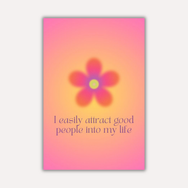 Affirmations Metal Poster - AuraBloom | Motivational Wall Art India