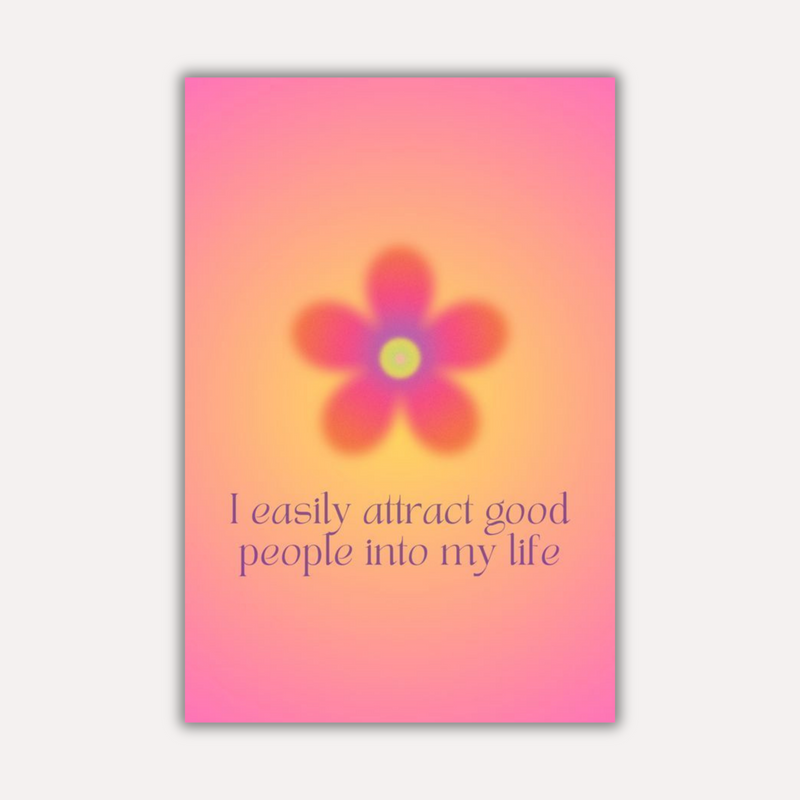 Affirmations Metal Poster - AuraBloom | Motivational Wall Art India