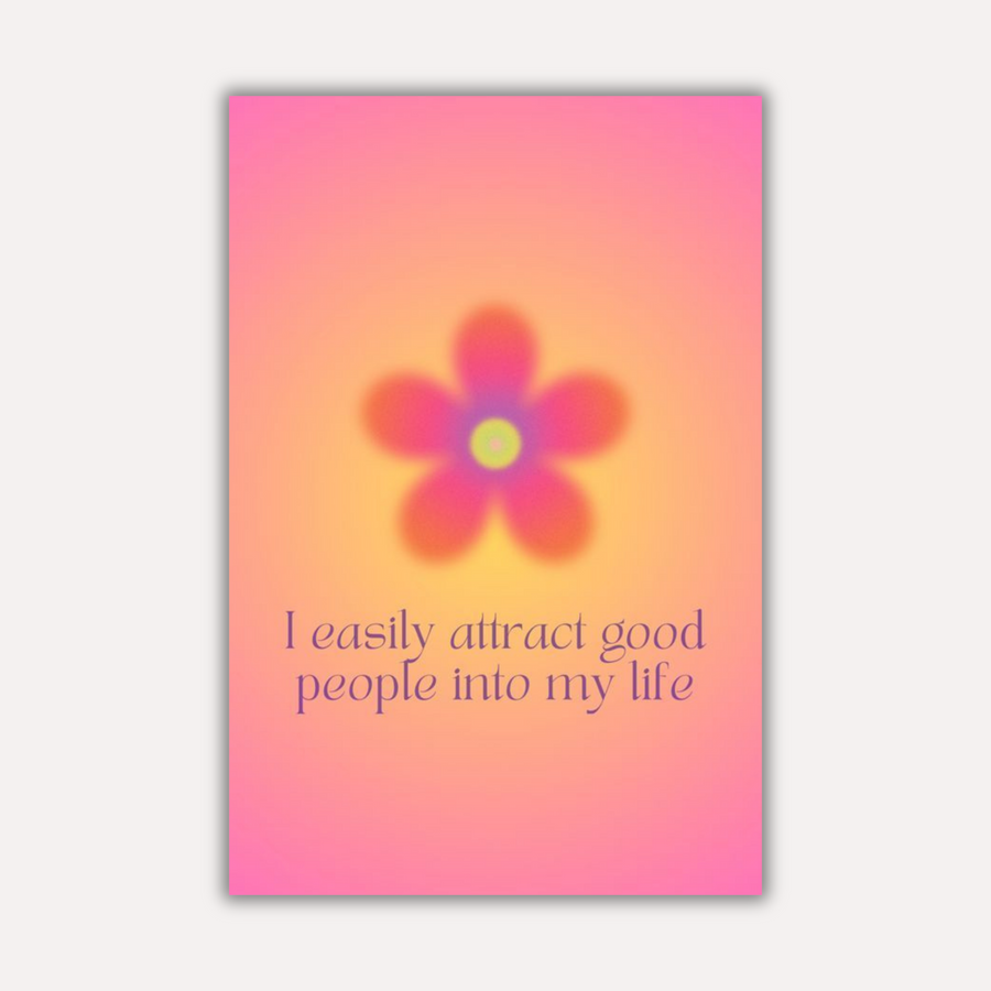 Affirmations Metal Poster - AuraBloom | Motivational Wall Art India