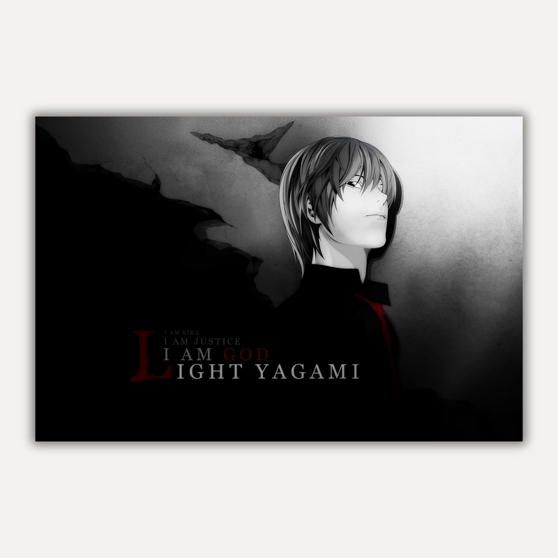 Death Note Metal Poster - Kira Complex | Anime Wall Art India