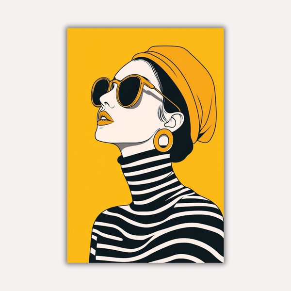 Pop Art Metal Poster - VogueVision | Aesthetic Wall Art India