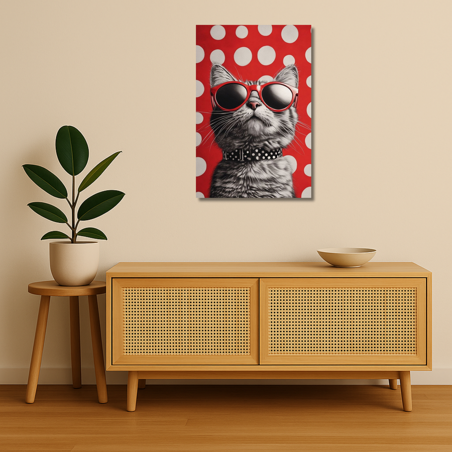 Cat Metal Poster - CatDotCom | Animal Wall Art India